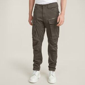 G-Star Raw Rovic Zip 3D Tapered Cargo Pants Gray Stretch Twill Mens 31x34 NEW
